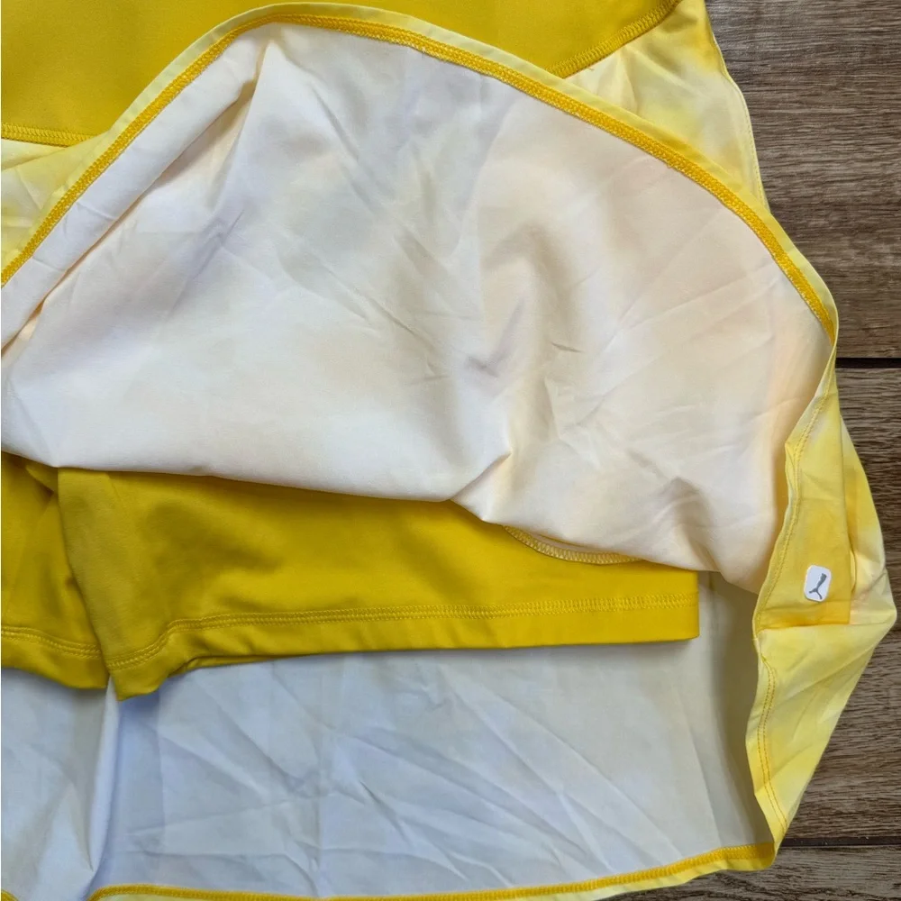 PUMA Golf Pwrshape Skirt Skort Yellow Tie Dye Size XXL 2XL NEW WITH TAGS! POCKET - Picture 7 of 15